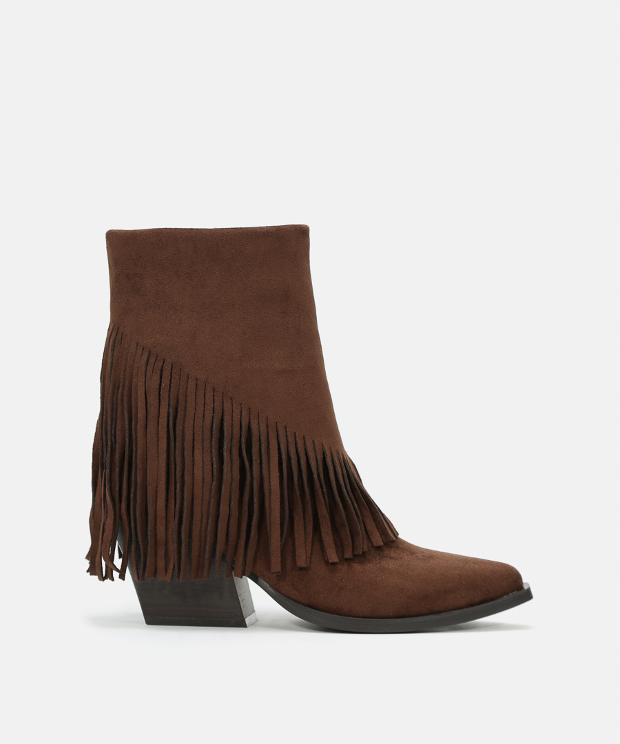 Botines cowboy flecos image number null